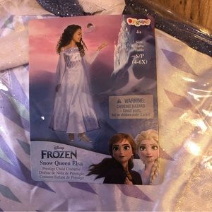 Girls Snow Queen Elsa Dress Costume Small 4-6x NWT